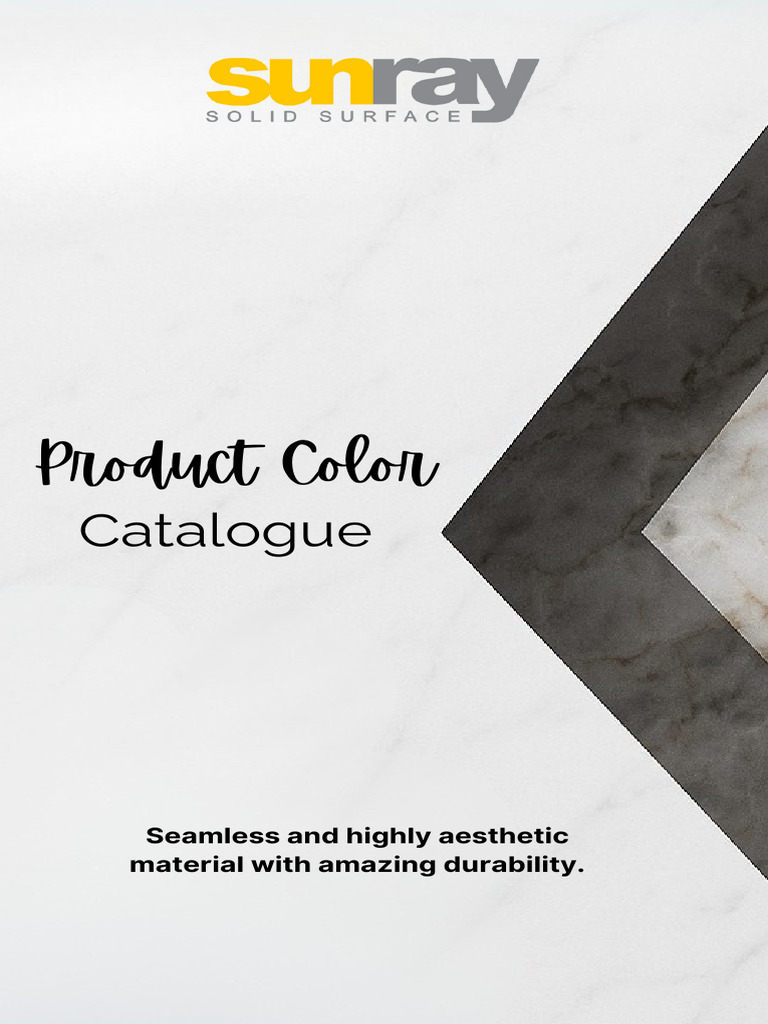 SUNRAY Solid Surface Catalogue | PDF
