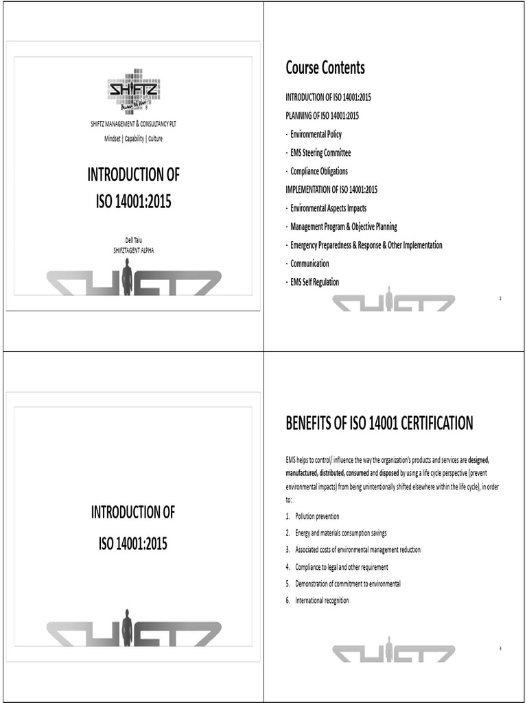 ISO 14001 Awareness Handout | PDF | Air Pollution | Waste