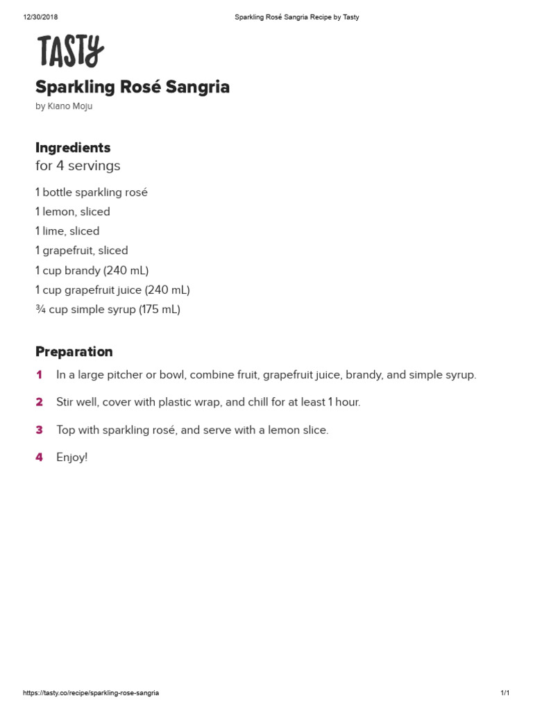 Sparkling Rosé Sangria | PDF