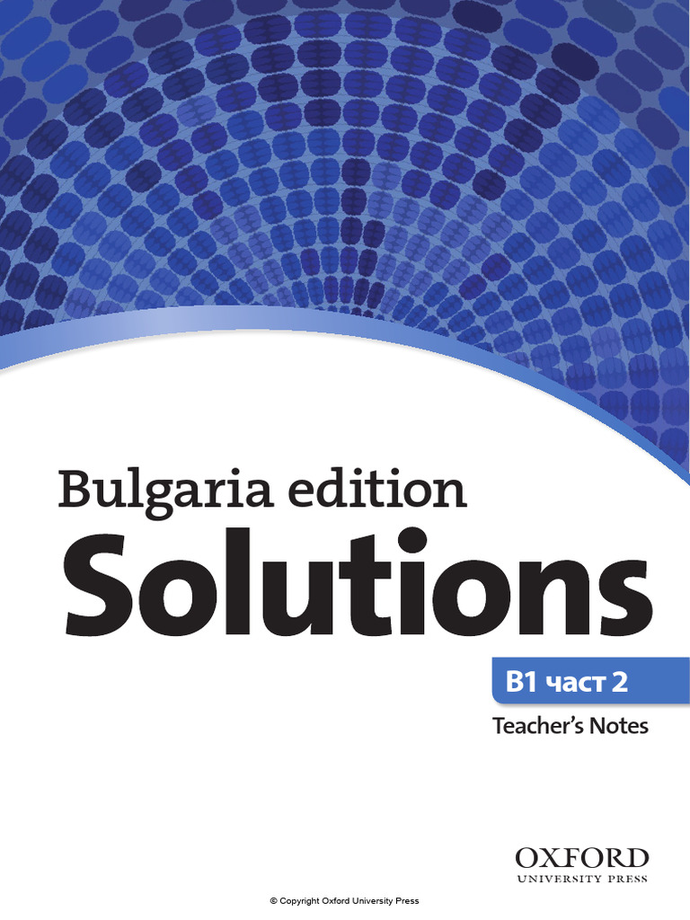 Solutions b1 Part 2 Teachers Notes | PDF