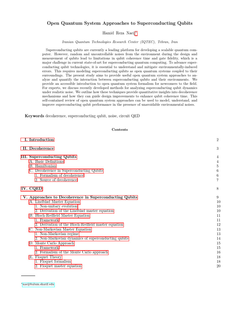 Open Quantum System With Qubit | PDF | Superconductivity | Applied And ...