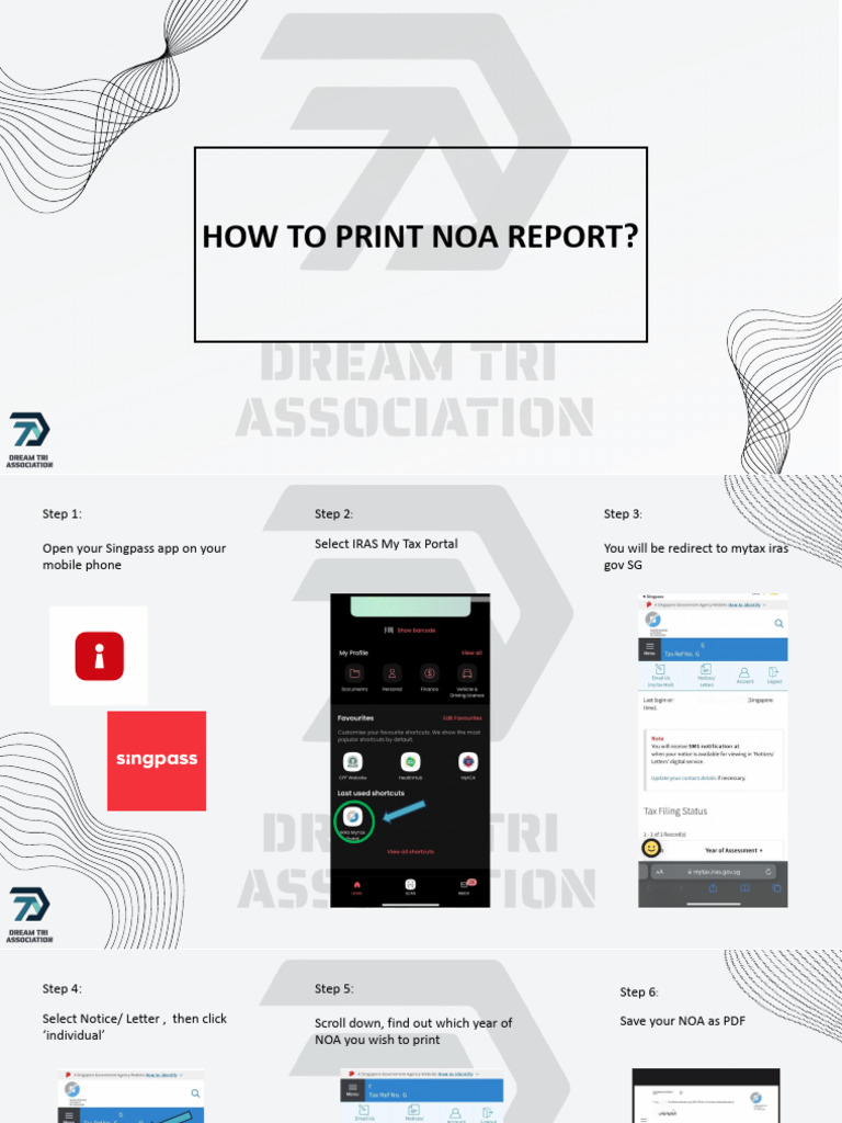 Step by Step - Print NOA Report | PDF