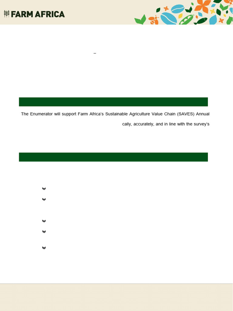 Job Description Enumerators | PDF | Survey Methodology | Data