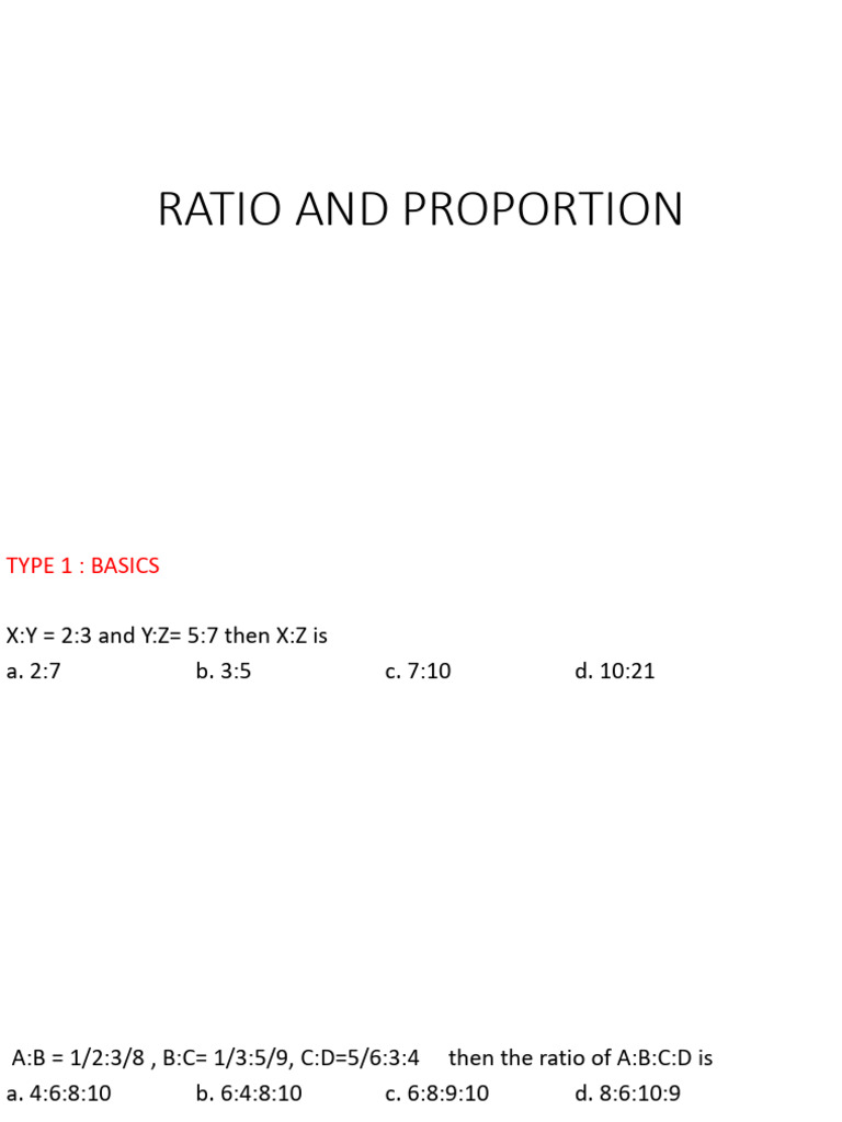 Ratio and Proportion | PDF | Rupee | Elementary Mathematics