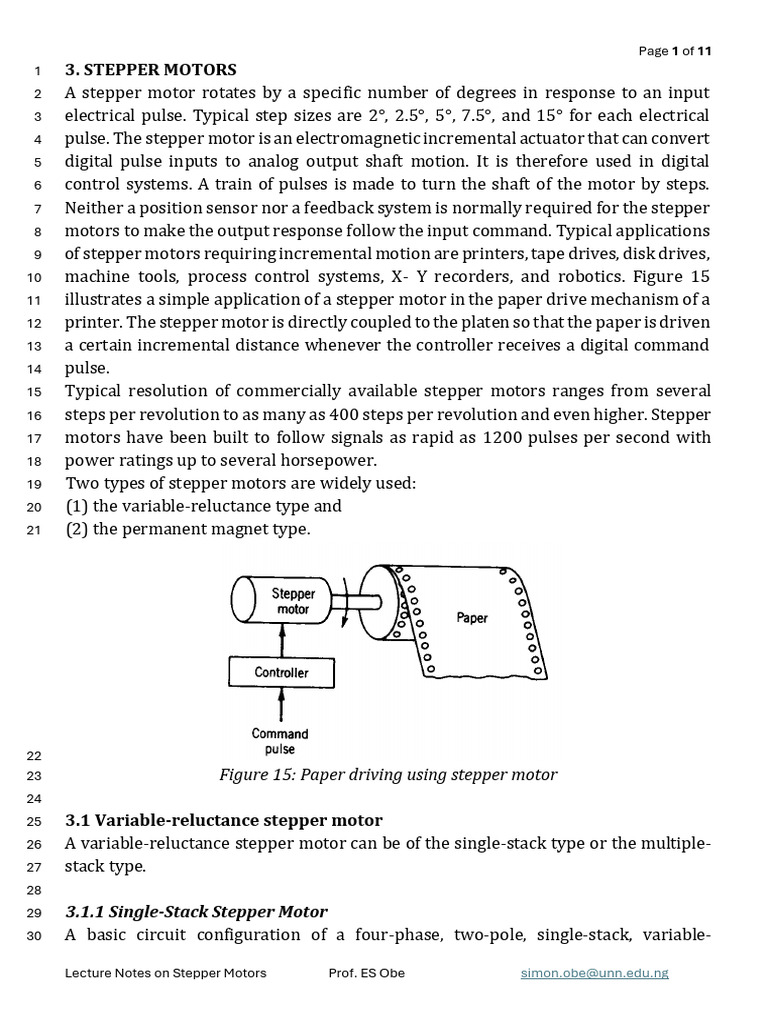 Stepper Motors | PDF | Electric Motor | Electrical Engineering