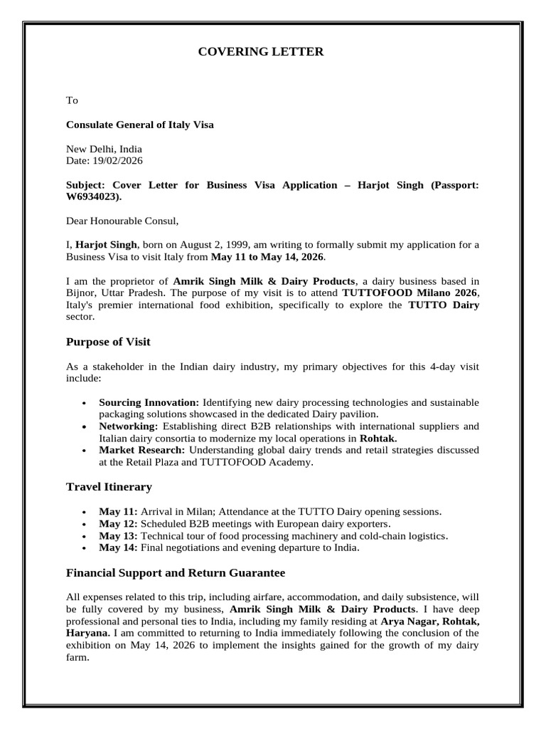 Covering Letter | PDF