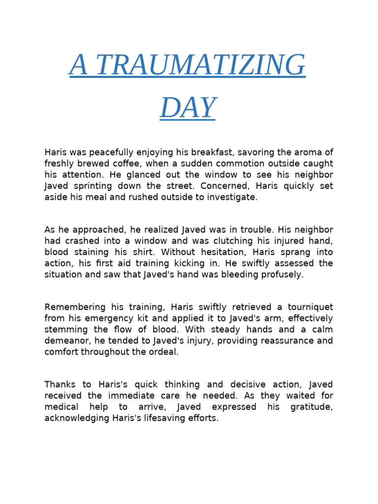 A Traumatizing Day | PDF