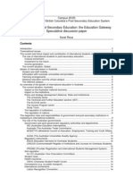 International Post-Secondary Education: The Education Gateway Speculative Discussion Paper