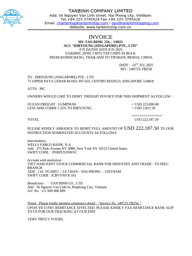 Form Freight Invoice | PDF