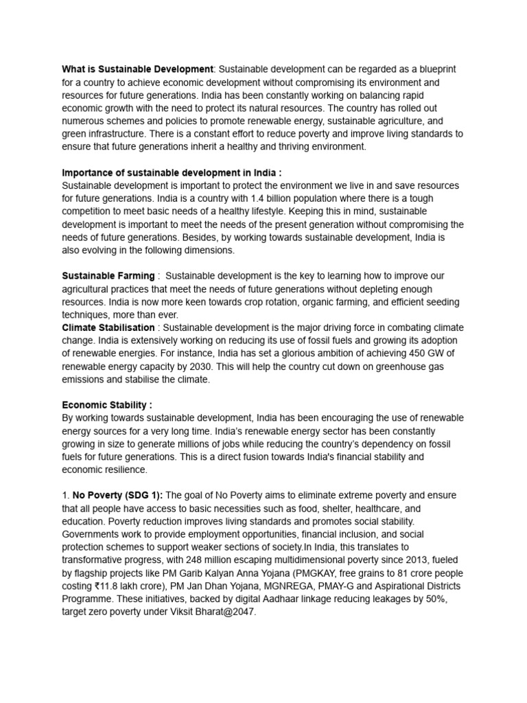 Sustainable Development | PDF | Sustainability | Sustainable Development