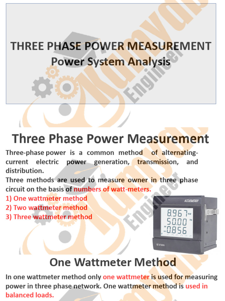 Three Phase Power Measurement-Watermark | PDF