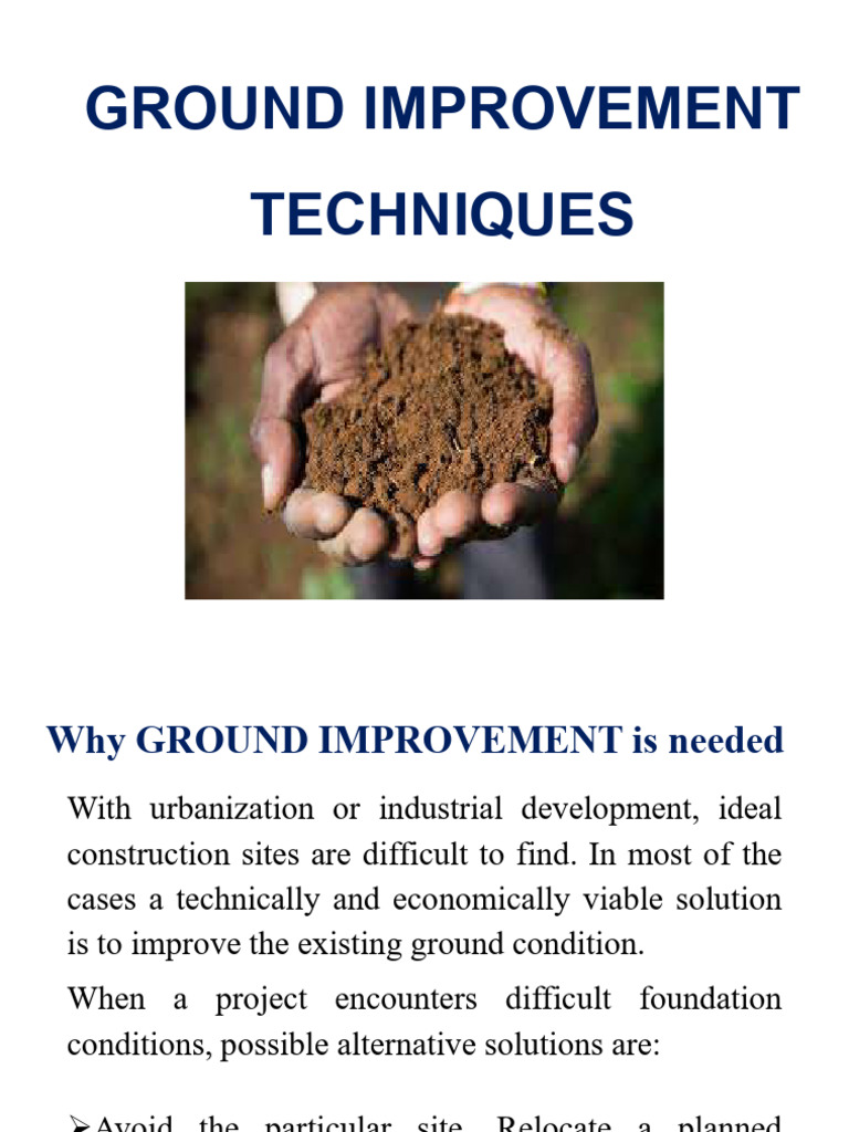 Ground Improvement Techniques | PDF | Soil | Materials