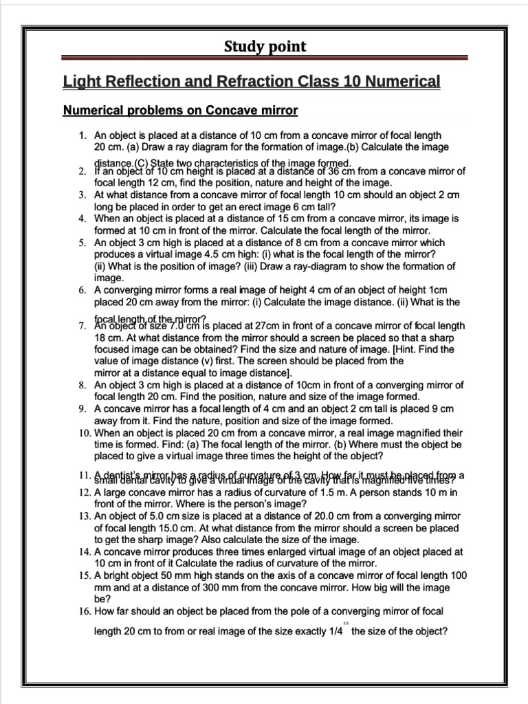 Light | PDF | Mirror | Electromagnetic Spectrum