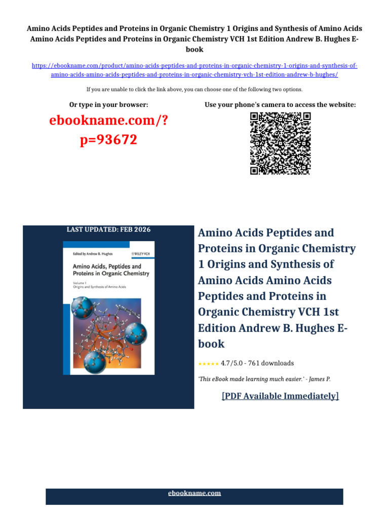 Amino Acids Peptides and Proteins in Organic Chemistry 1 Origins and ...