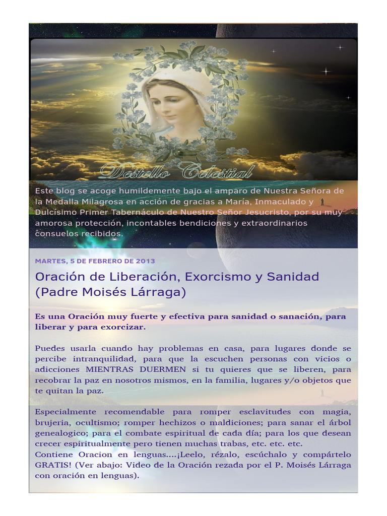 000.oracion de Liberacion - Exorcismo y Sanidad | PDF | Cristo (título ...