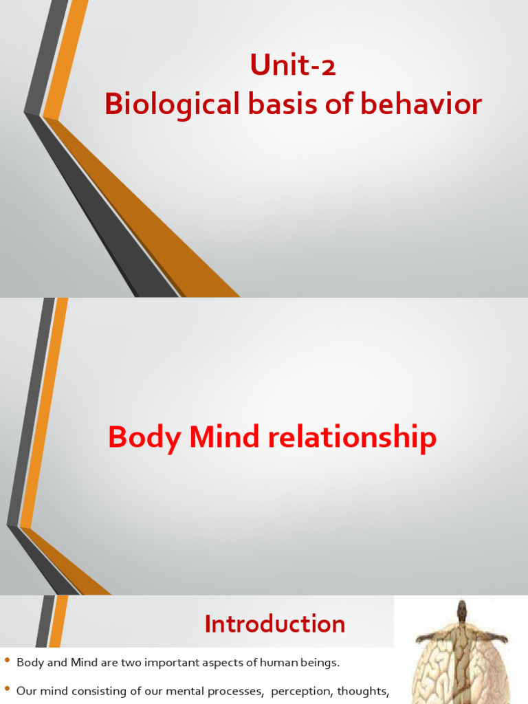 Unit 2-Biological Basis of Behaviour | PDF | Mind | Genetics