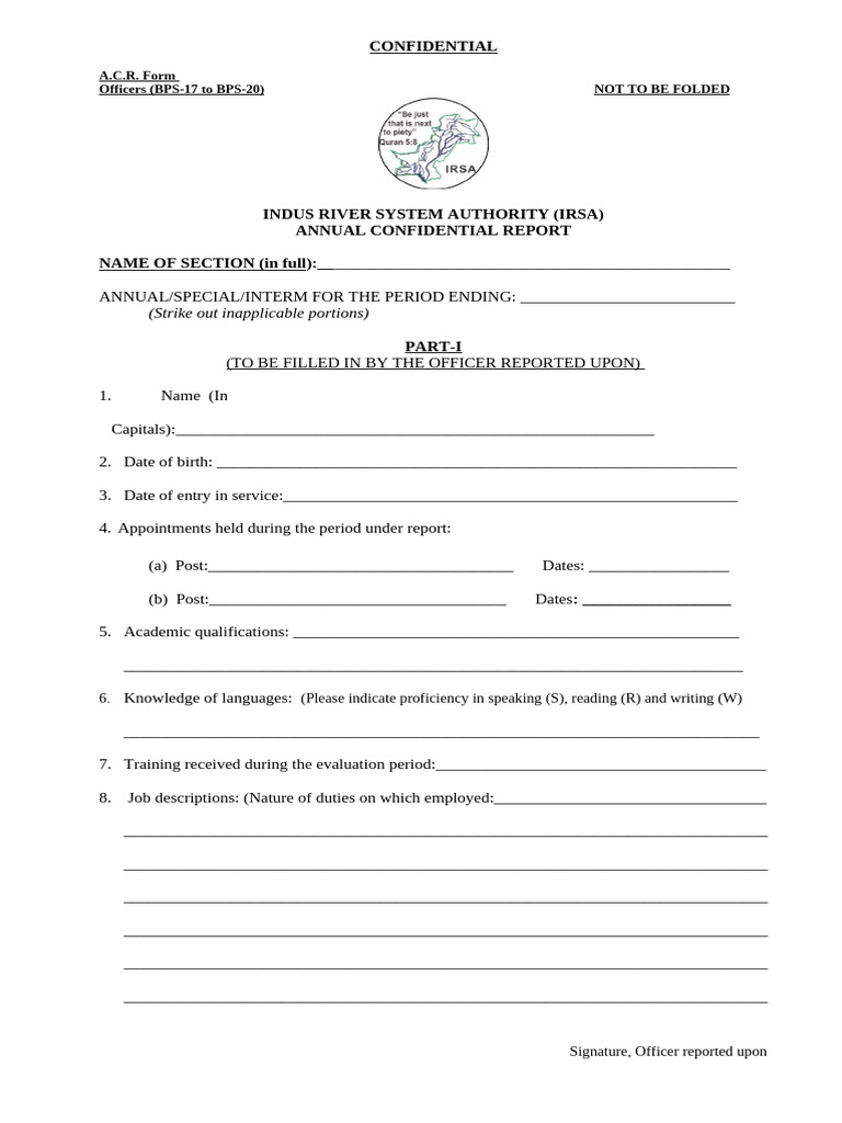 ACR Form Officer BPS-17-20 | PDF | Knowledge | Disciplines