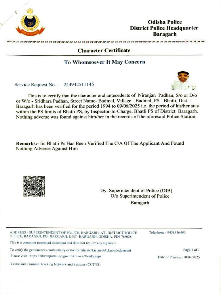 Police Verification | PDF