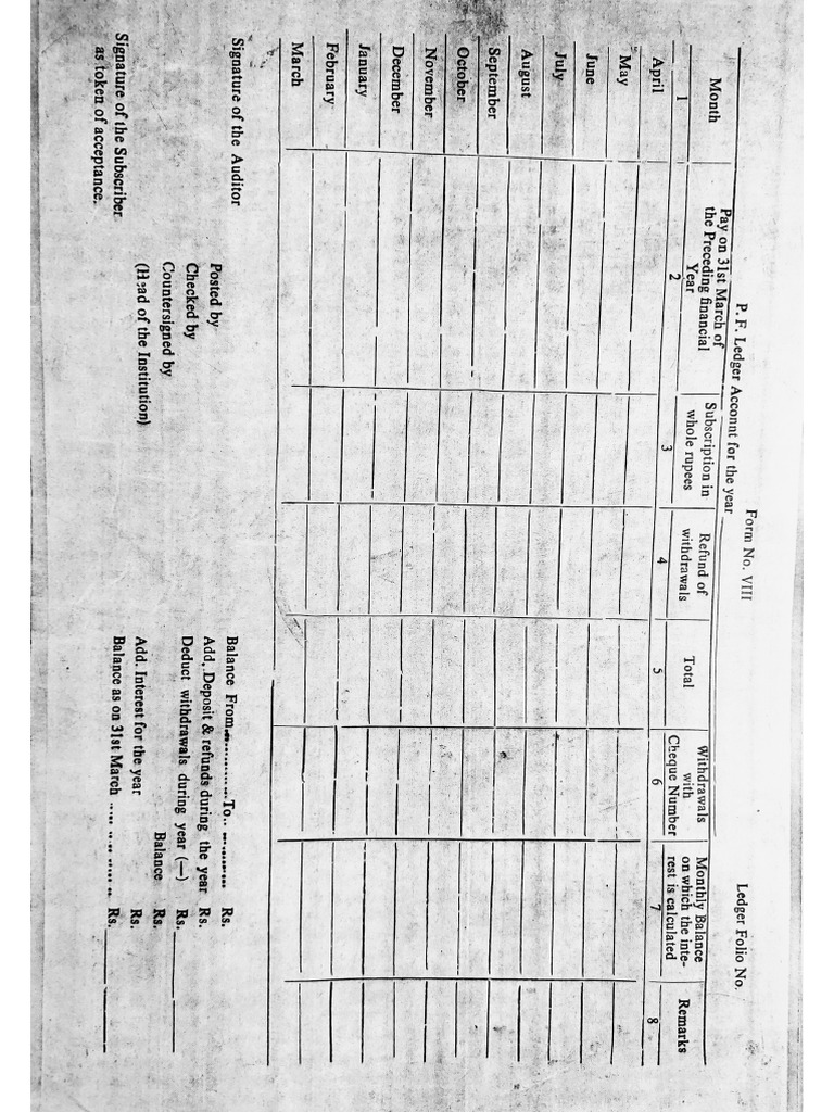 GPF Form Viii | PDF