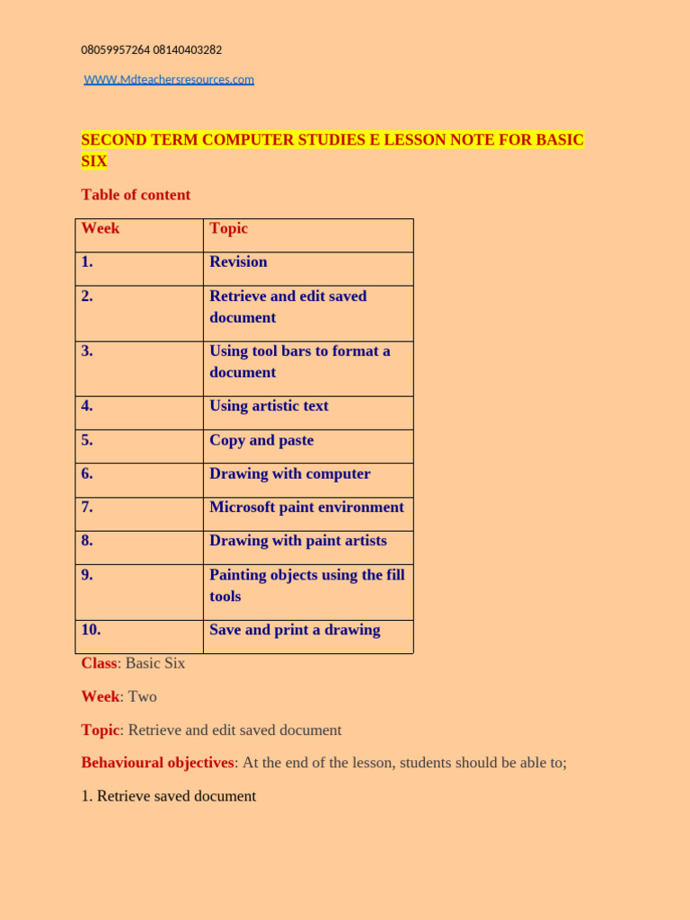 PRY 6 ICT 2nd Term | PDF | Computer File | Letter Case