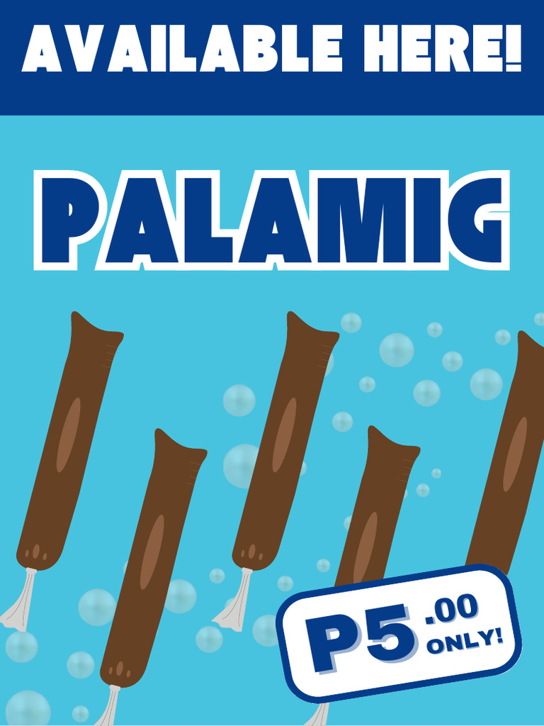 Blue and White Ice Candy Available Here Sign Poster | PDF