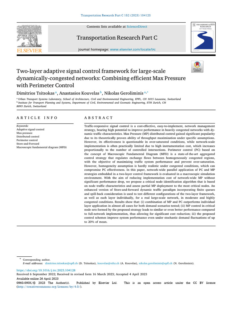 Tsitsokas Et Al. - 2023 - Two-Layer Adaptive Signal Control Framework ...