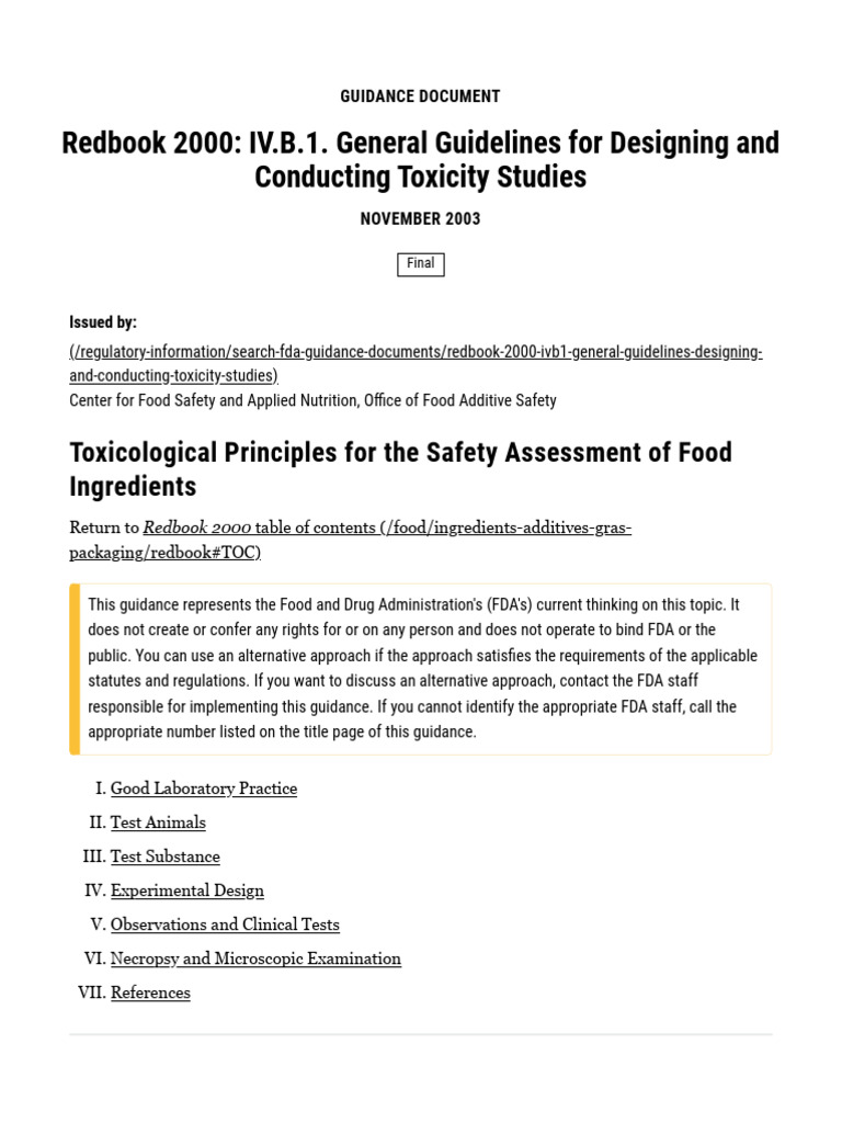 Redbook 2000 - IV.B.1. General Guidelines For Designing and Conducting ...
