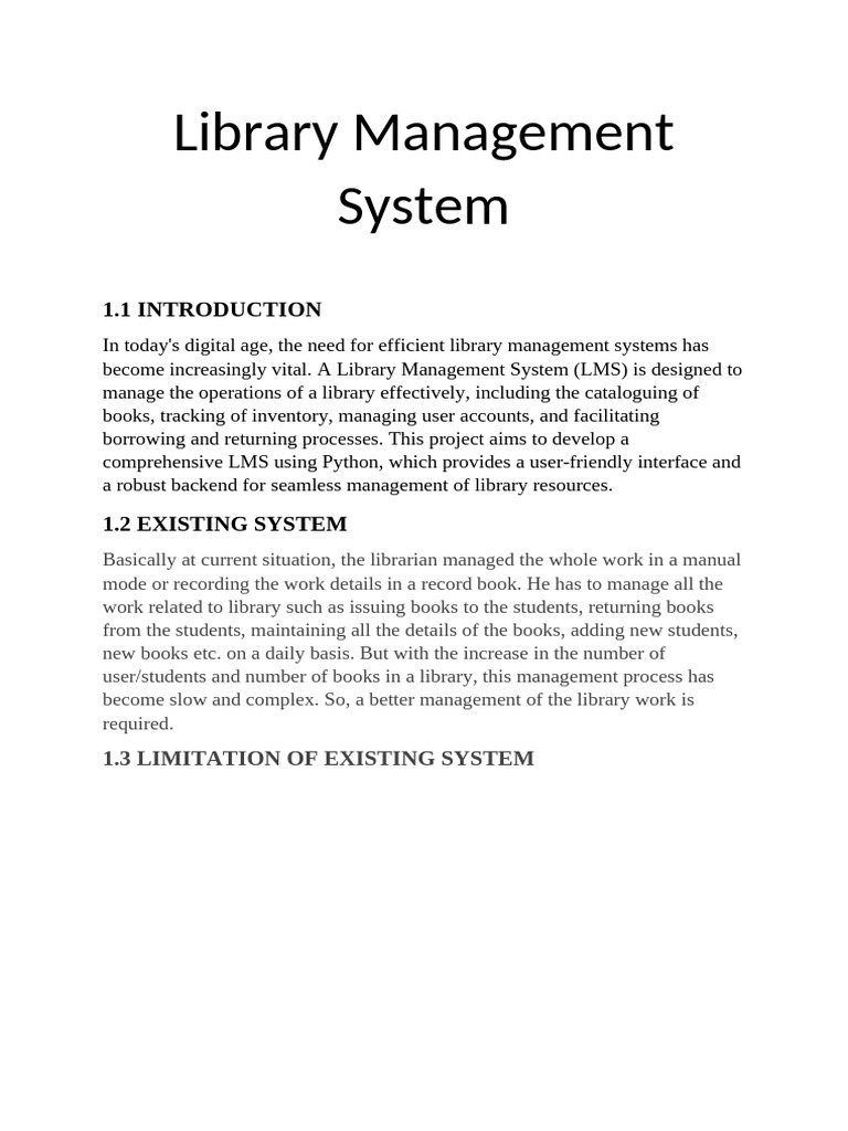 Library Management System 1 | PDF | Libraries | Usability