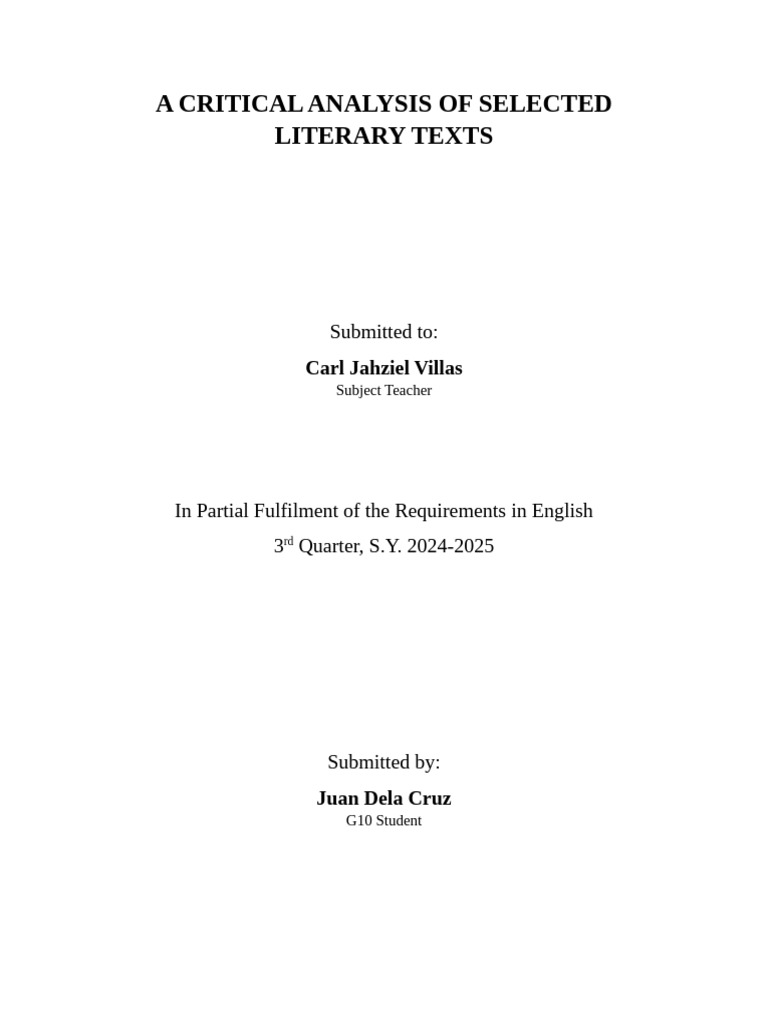 Critique Paper Guidlines | PDF | Essays | Paragraph