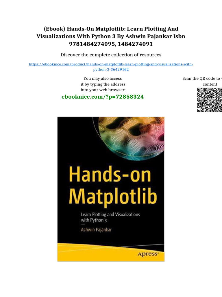 (Ebook) Hands-On Matplotlib: Learn Plotting and Visualizations With ...