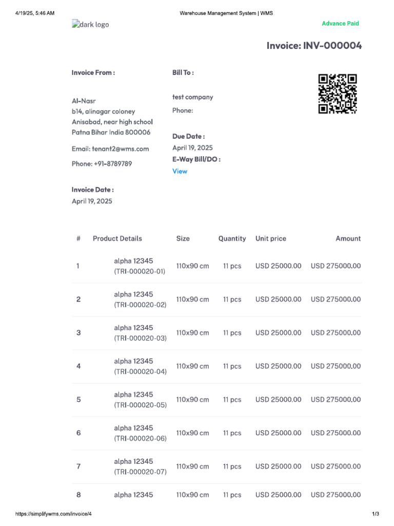 Invoice Reciept | PDF