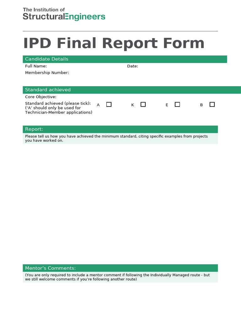 Form Ipd Final Report 2026 | PDF