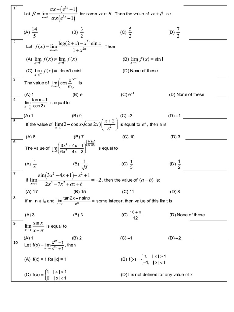Limits | PDF