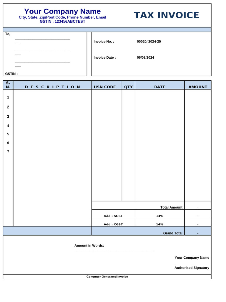 Business Invoice Template 20 | PDF
