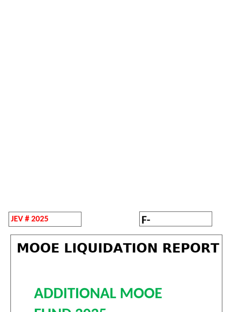 Mooe Front Page (Autorecovered) | PDF