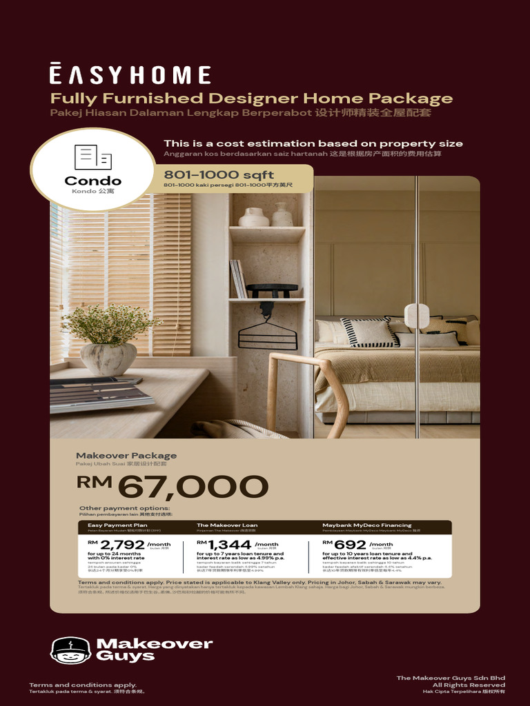 EASYHOME Condo Package 801 1000sf v20251124 | PDF