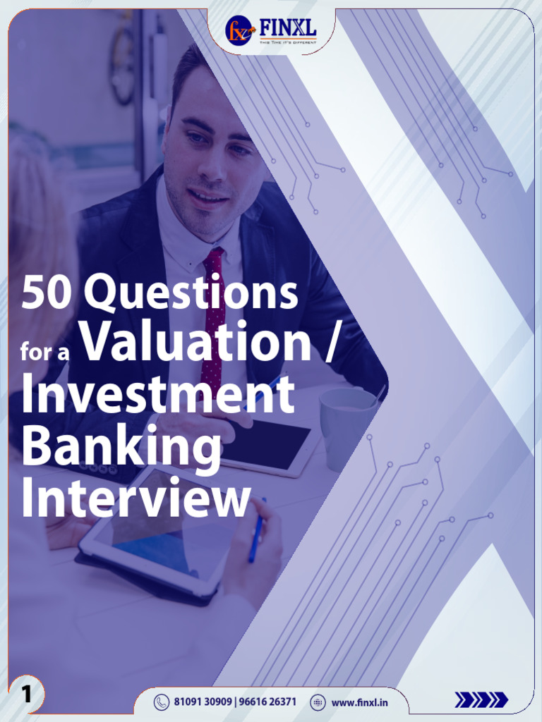 50 Questions For Investment Banking Interview | PDF | Valuation ...