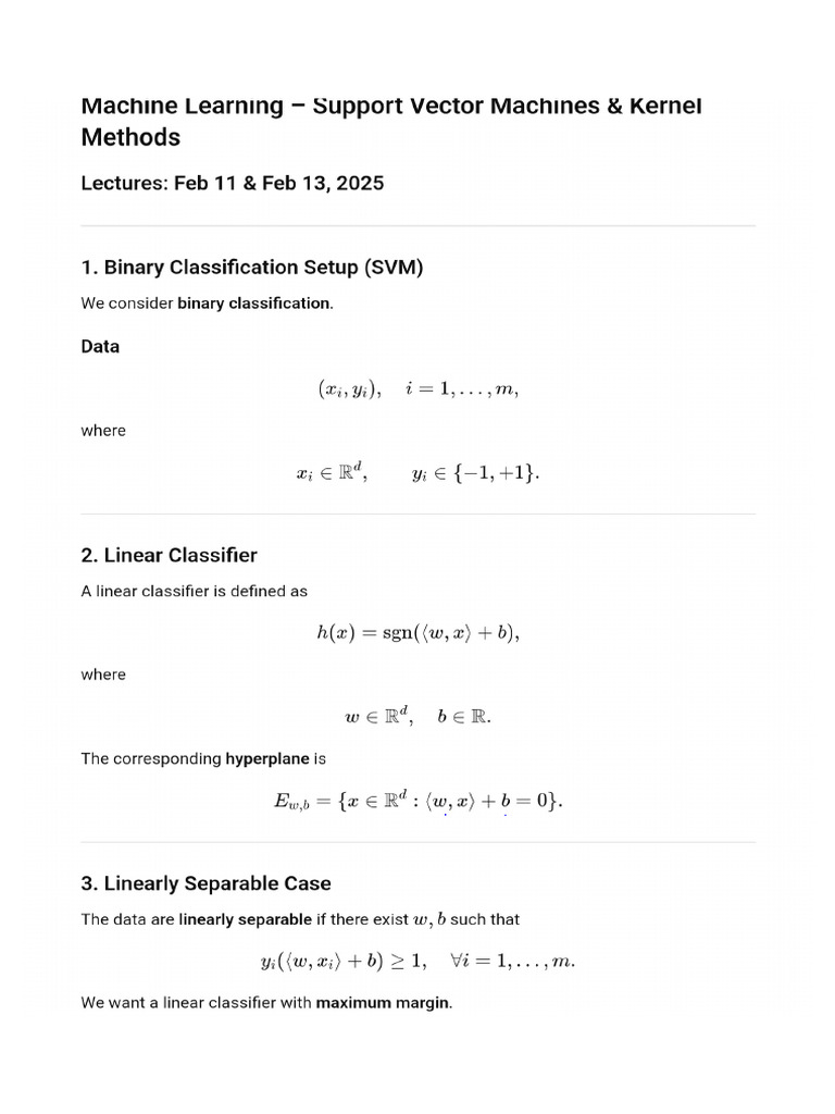 Lecture8 SVM Kernels | PDF