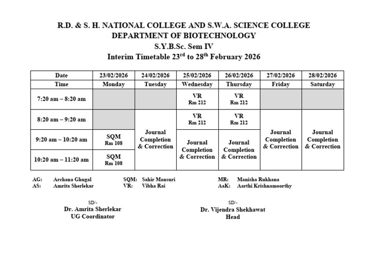 SYBT Interim TT Feb 23 To 28 | PDF