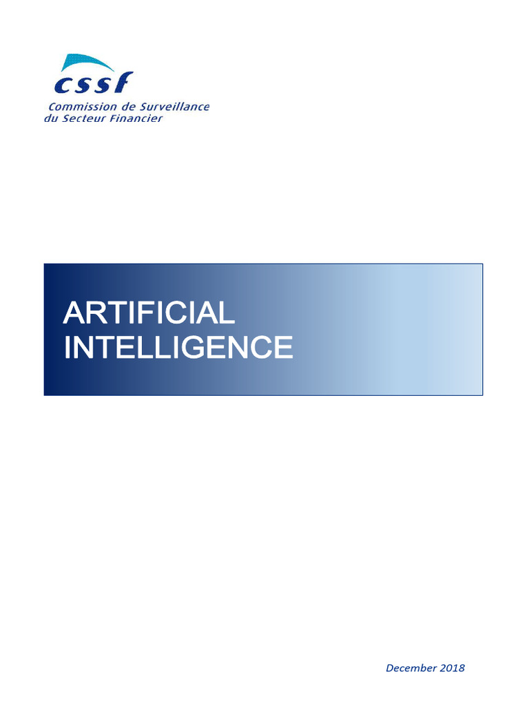 CSSF White Paper Artificial Intelligence 201218 | PDF | Machine ...