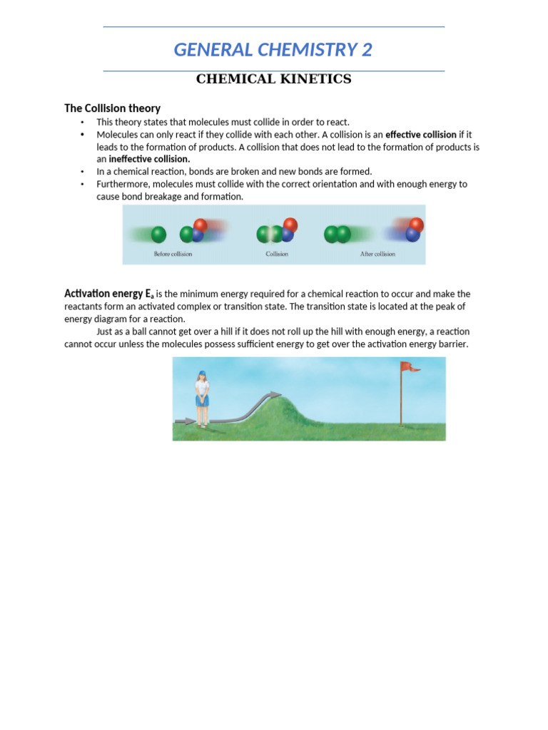Notes in Chemical Kinetics 2025 | PDF | Reaction Rate | Chemical Reactions