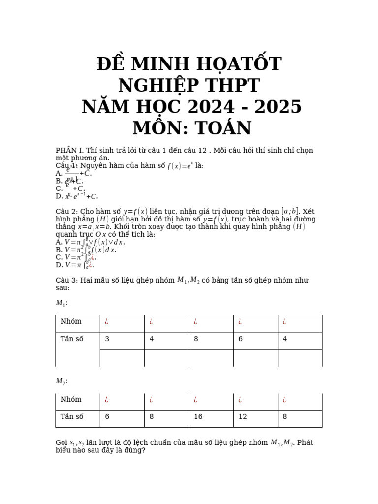 101 Nhóm Gvtvn Đề Tham Khảo Thi Tn Thpt 2025 | PDF