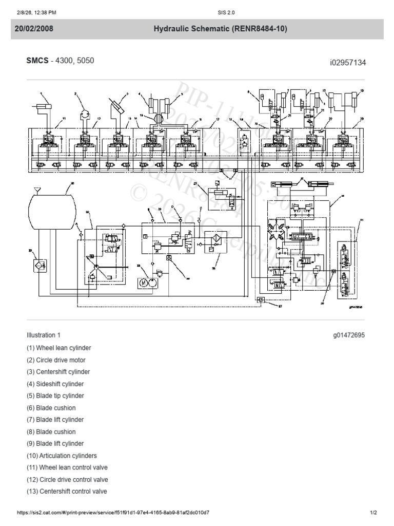 Hydraulic Schematic | PDF | Valve | Pump