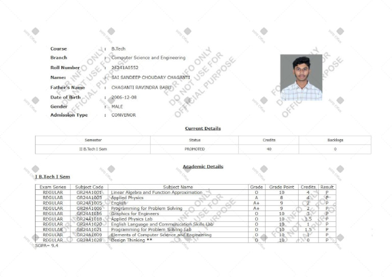 Btech 1-1 Transcript | PDF