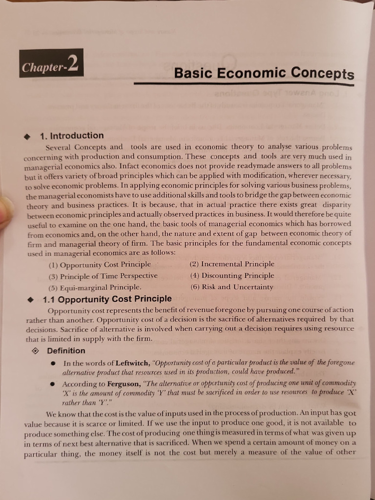 Ch-2 Basic Economic Concept | PDF