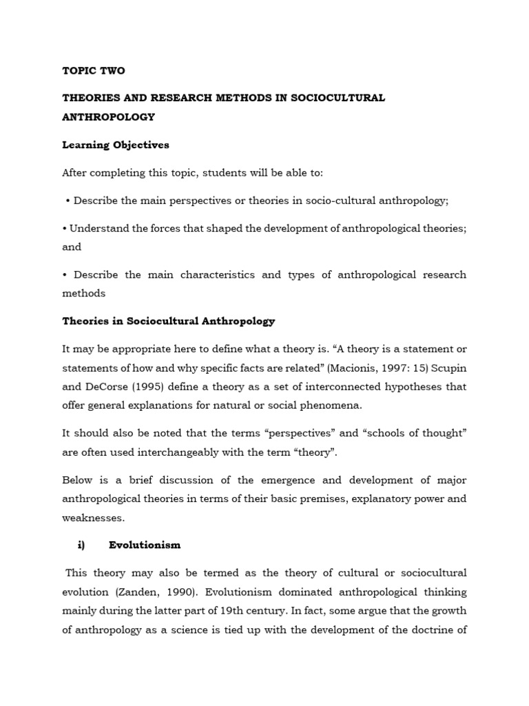 WK 3 4 5 Module 2 Sost 138 | PDF | Anthropology | Sociocultural Evolution
