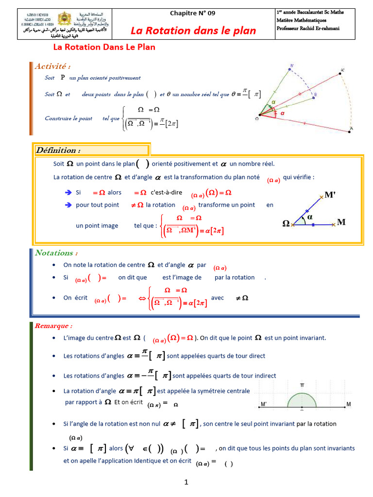 Chapitre 09 Rectifie La Rotation | PDF | Triangle | Angle