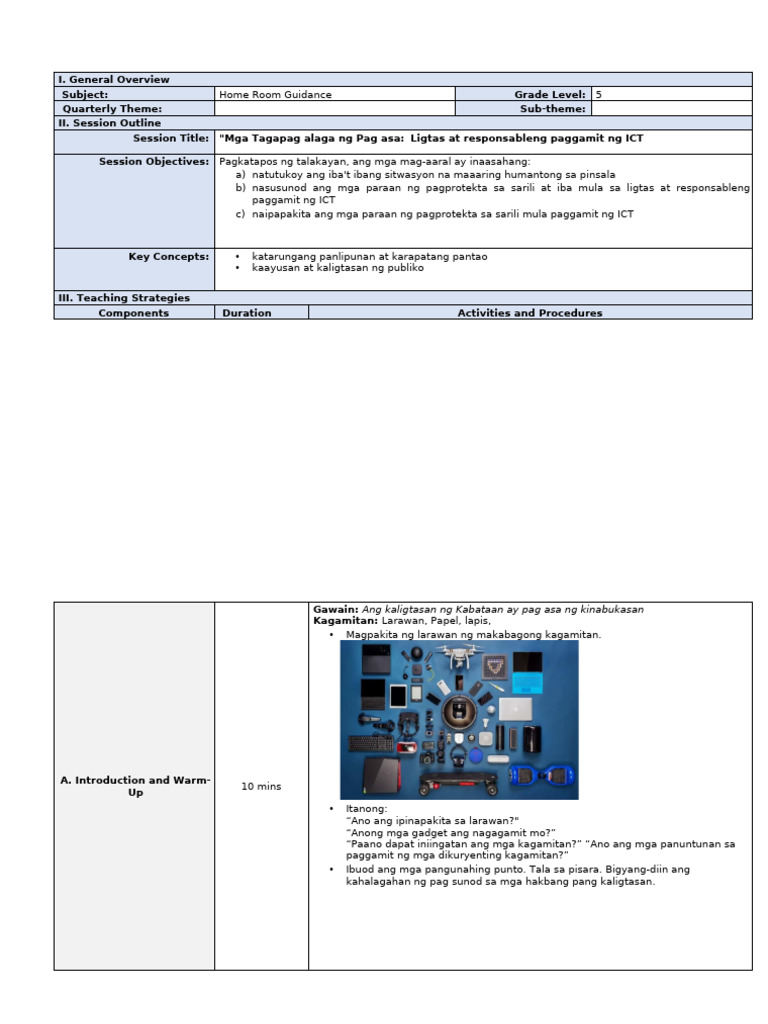HGP Q3 W1 Grade 5 | PDF