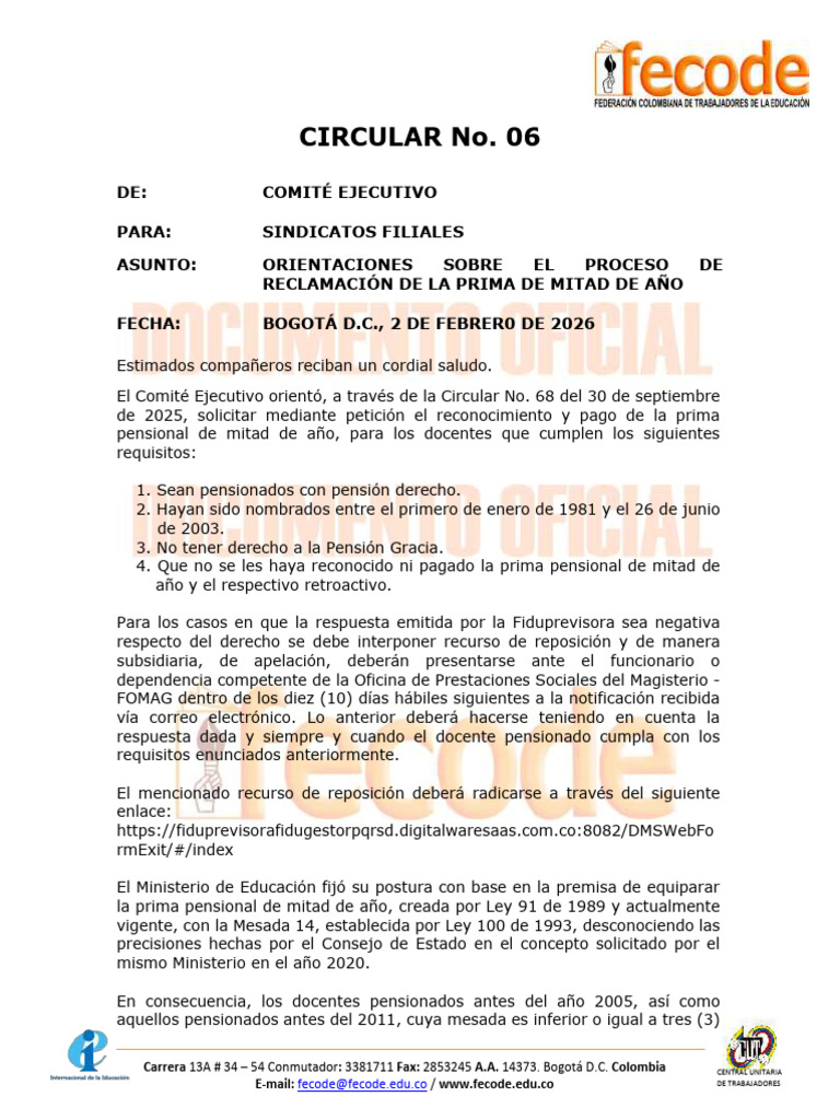 Circular No. 06 | PDF