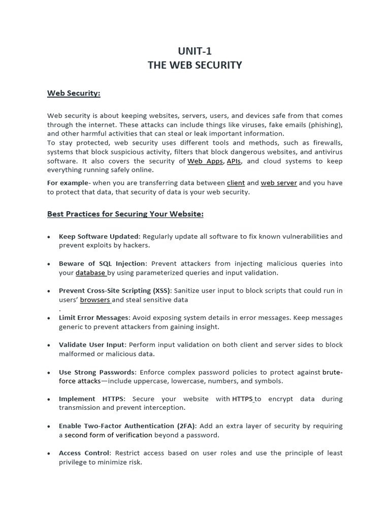 Unit 1 Web Security | PDF | Cryptography | Encryption